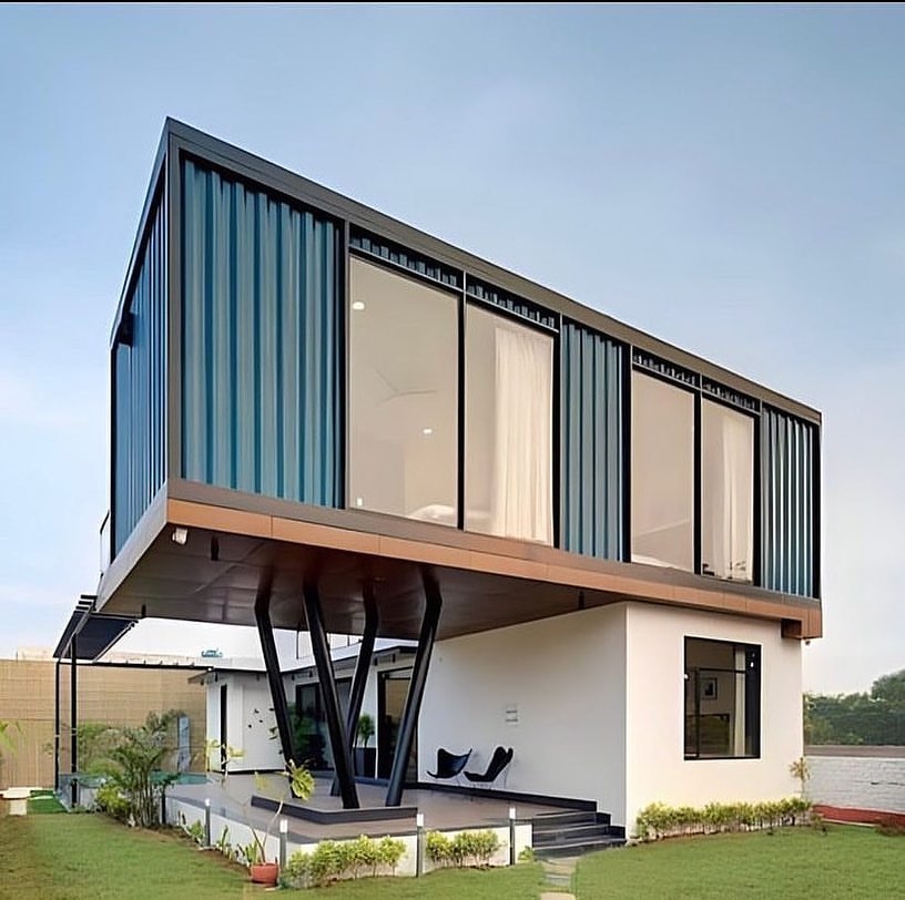 ground- and first-floor premium container home.